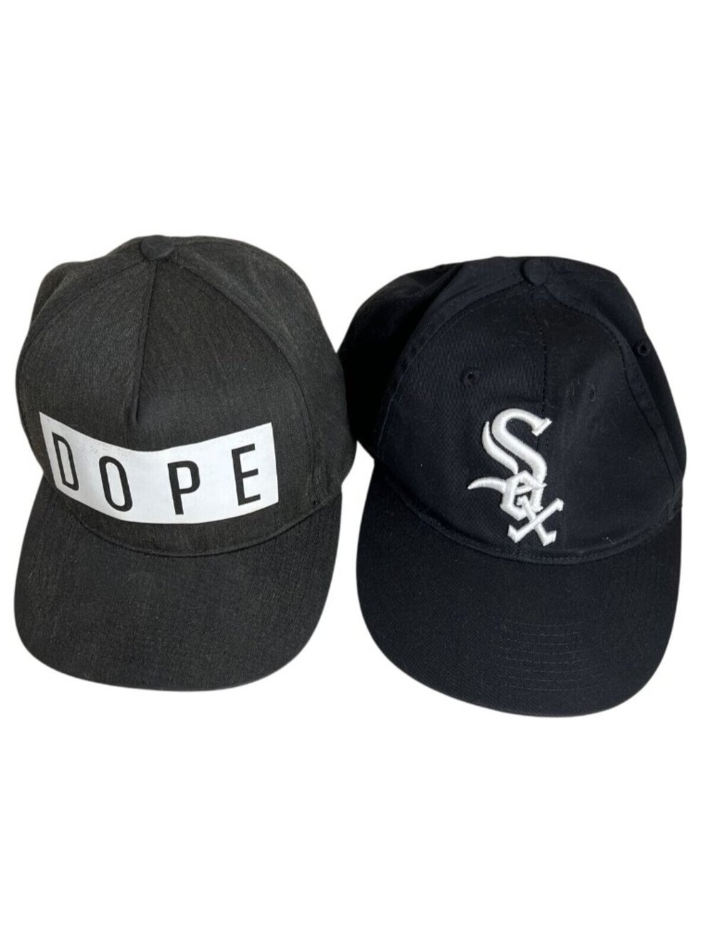 Vintage Chicago White Sox MLB Cap & Dope Snapback Hat Bundle